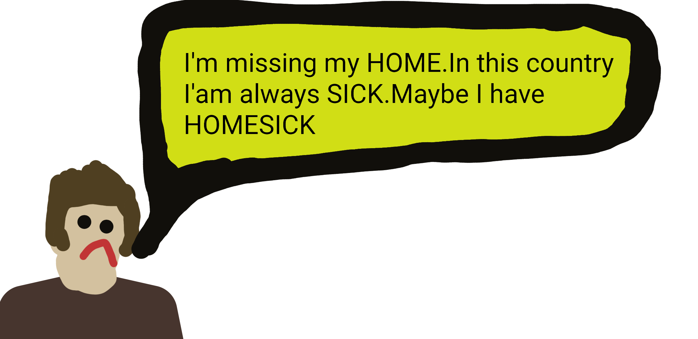 homesick - stęskniony za domem/ojczyzną 