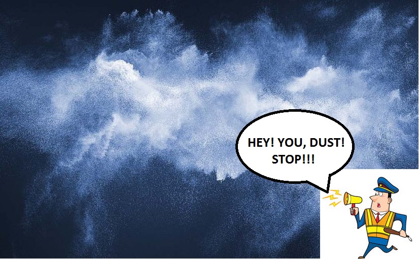 dust arresting - zatrzymywanie pyłu, odpylanie